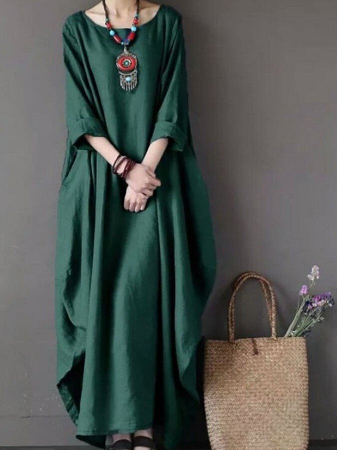 Airrys™ Women's cotton and linen loose plus size dress