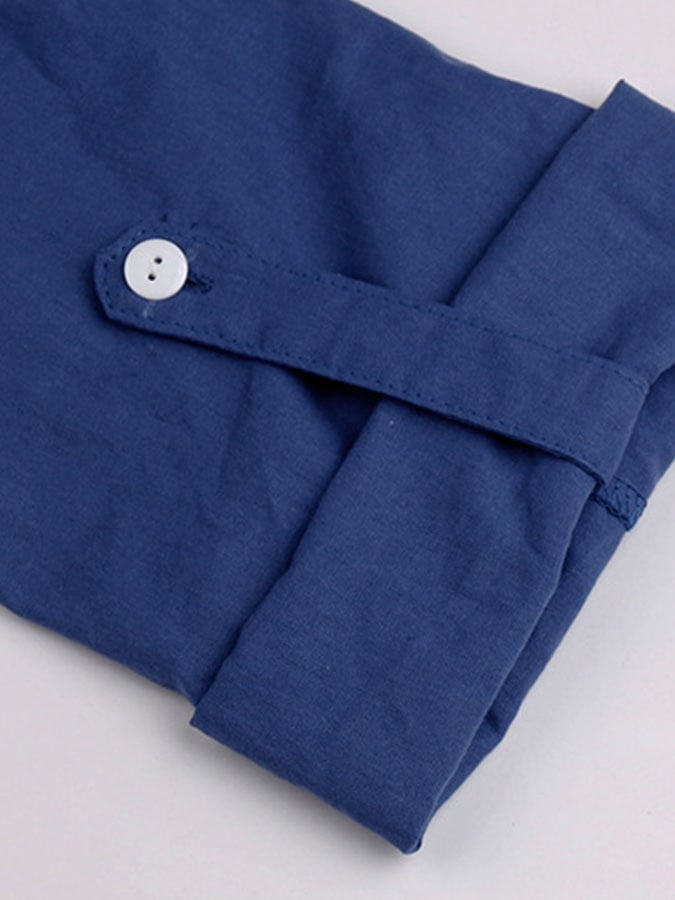 Solid Color Mid-Length Dress