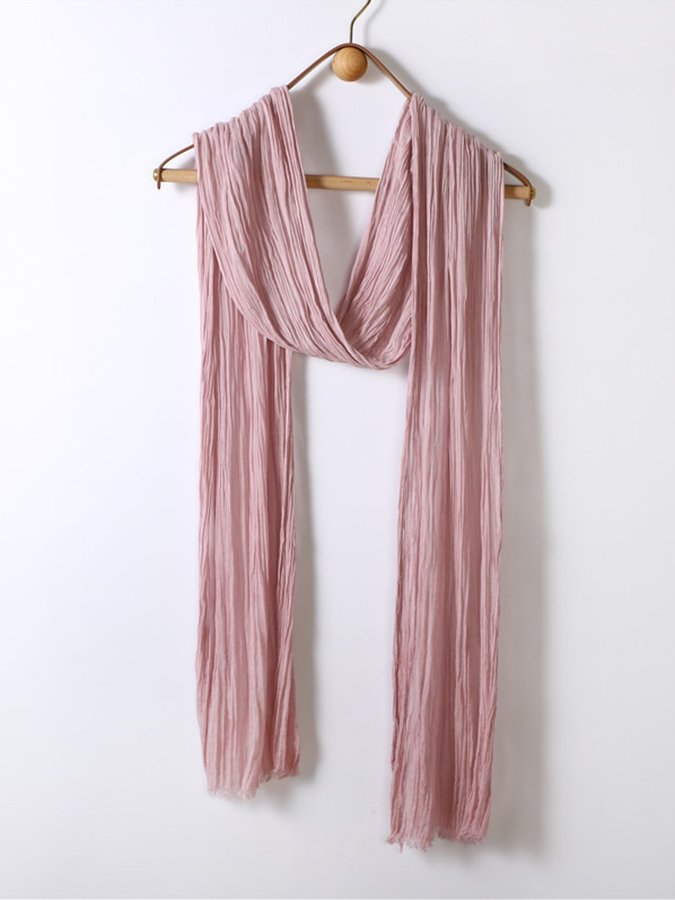 Airrys™ Women's Washed Crinkled Cotton And Linen Scarf