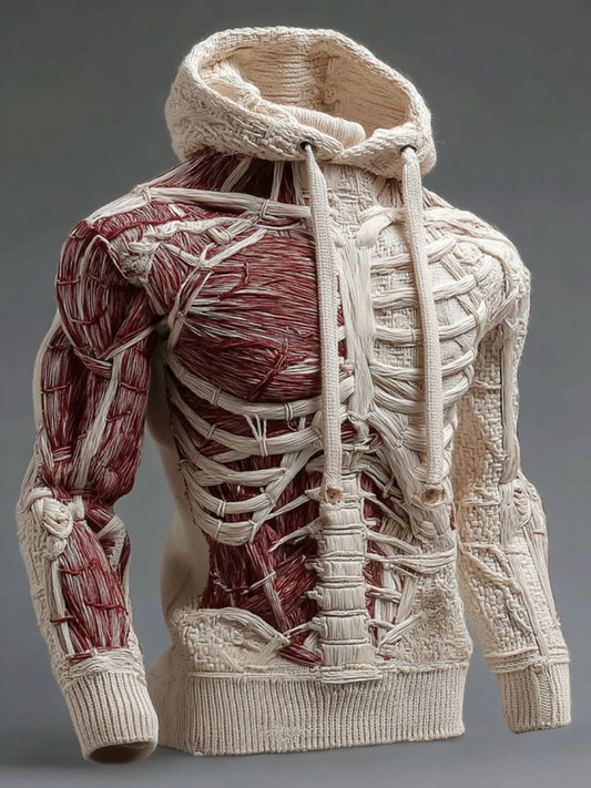 Men's Halloween Anatomy Art Hooded Sweater