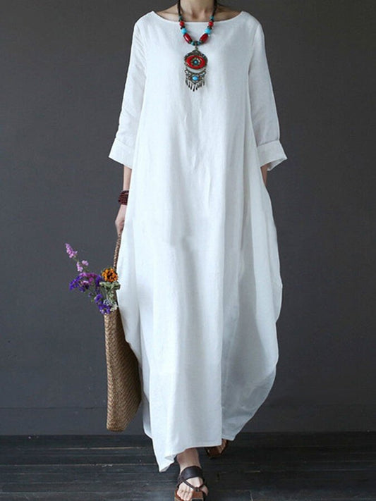 Airrys™ Women's cotton and linen loose plus size dress