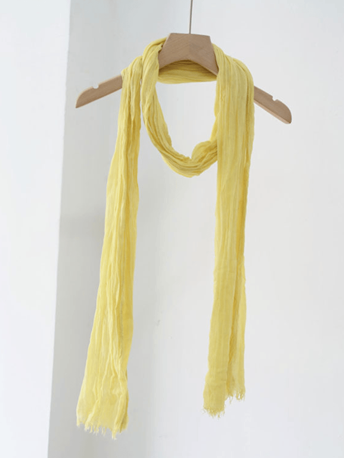 Airrys™ Women's small size pleated cotton and linen silk scarf