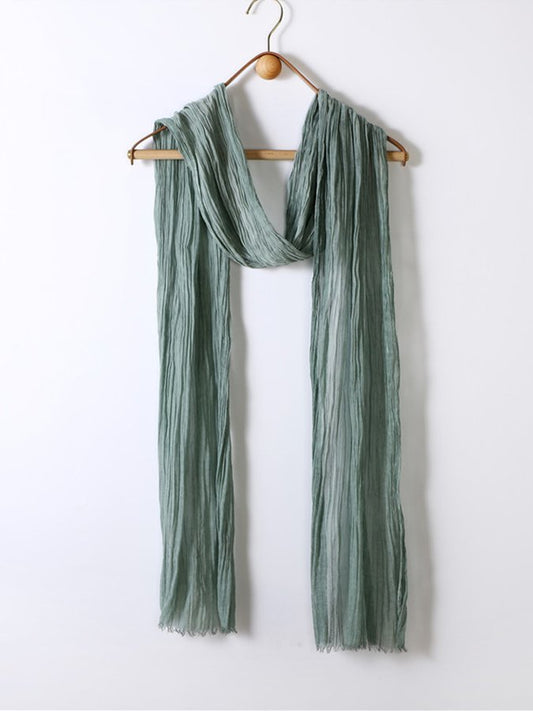 Airrys™ Women's Washed Crinkled Cotton And Linen Scarf