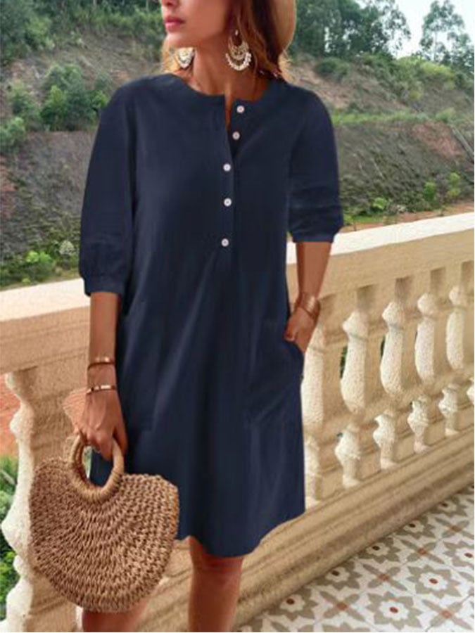 Casual Long Sleeve Loose  Dress