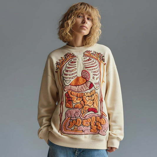 Vintage Halloween Anatomy Art Sweatshirt