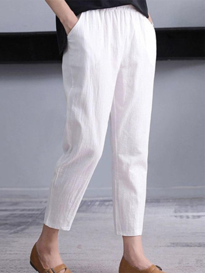 Airrys™ Women's Solid Color Cotton Linen Comfortable Casual Pants