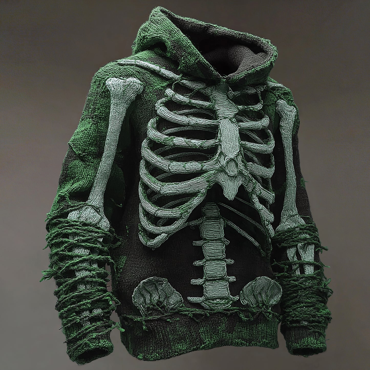 Men's Vintage Anatomy Knit Hooded Sweater