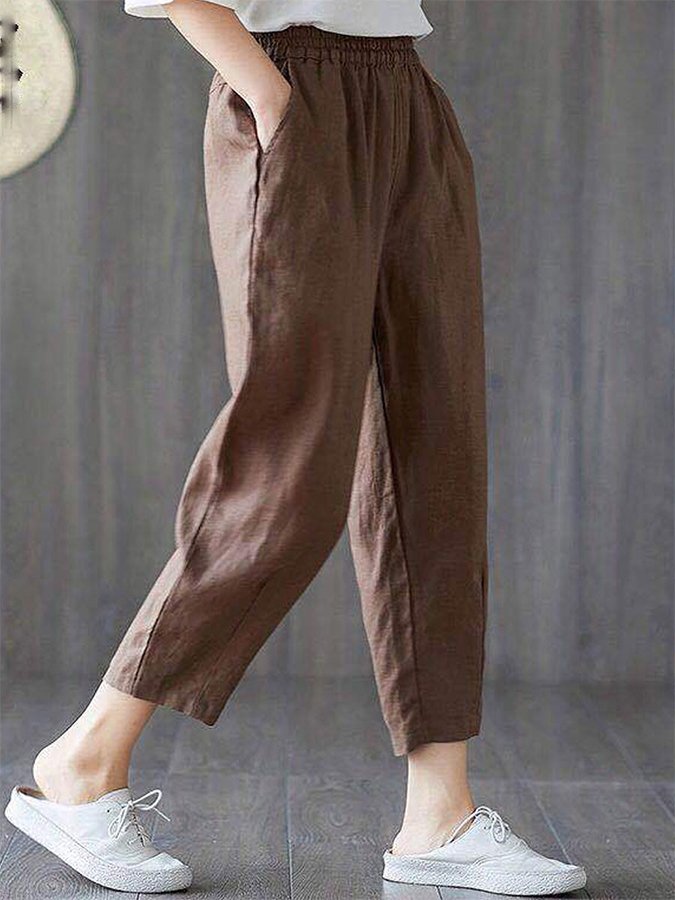 Airrys™ Women's Solid Color Cotton Linen Comfortable Casual Pants