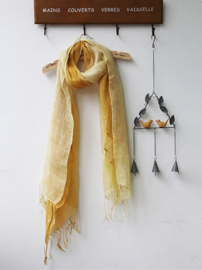 Airrys™ Women's Gradient Fringed Linen Scarf