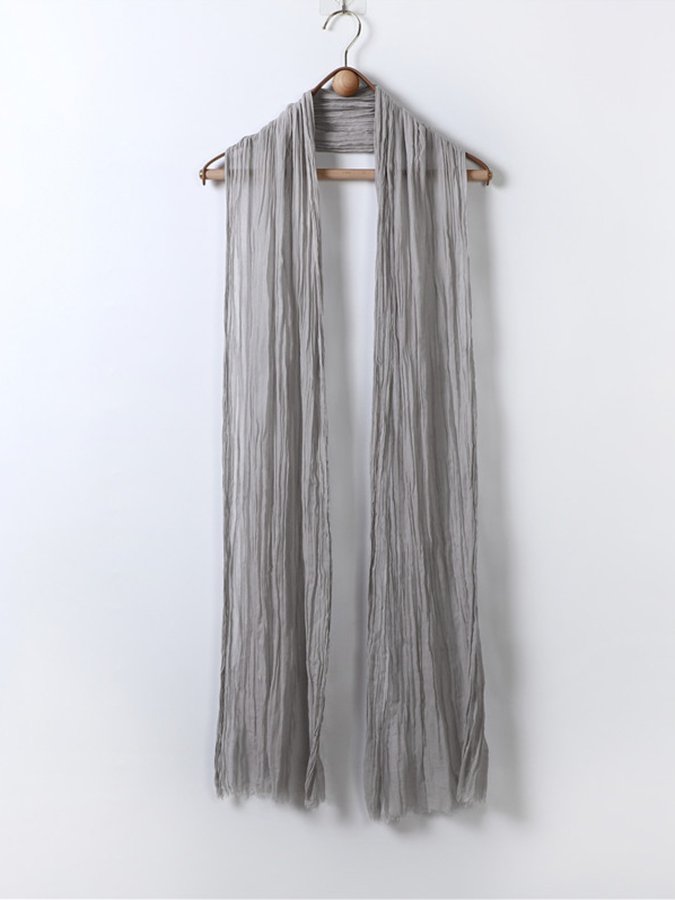 Airrys™ Women's Washed Crinkled Cotton And Linen Scarf