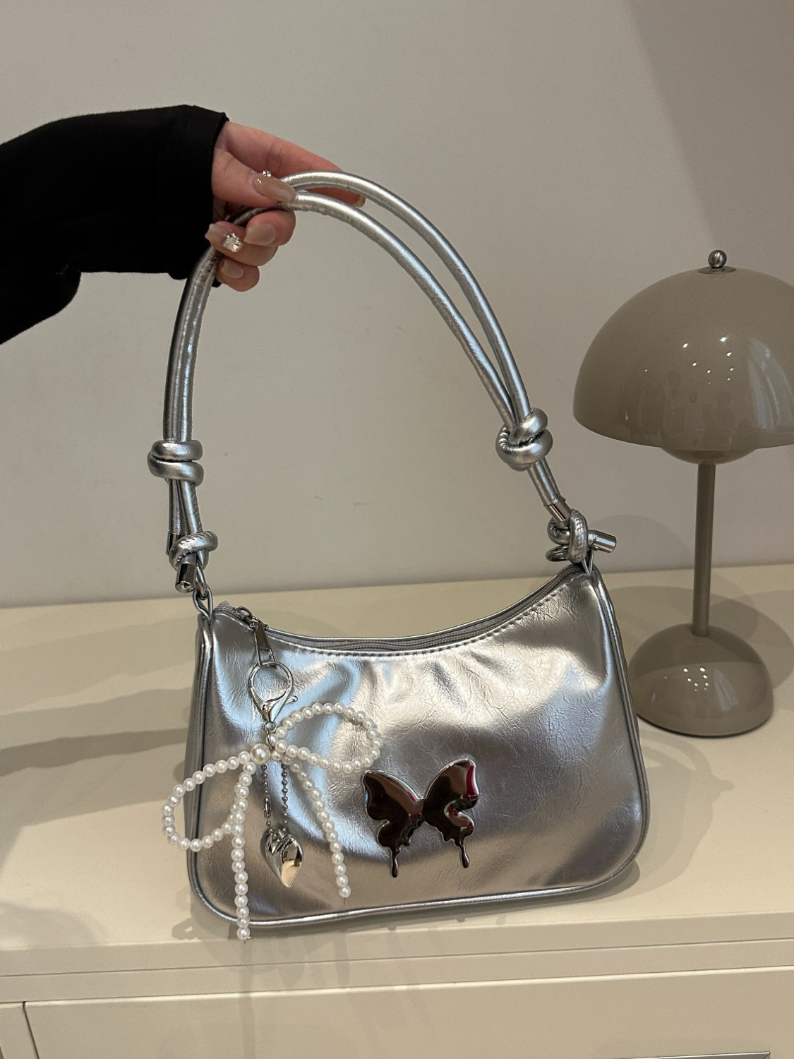 Butterfly PU Leather Shoulder Bag