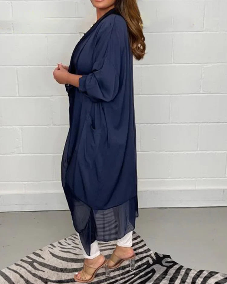 Silky Loose V-neck Top