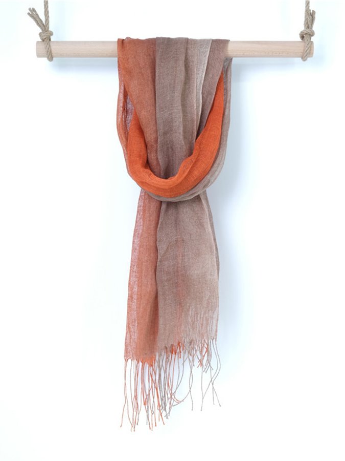 Airrys™ Women's Gradient Fringed Linen Scarf