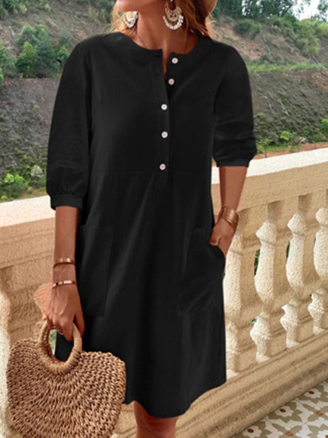 Casual Long Sleeve Loose  Dress