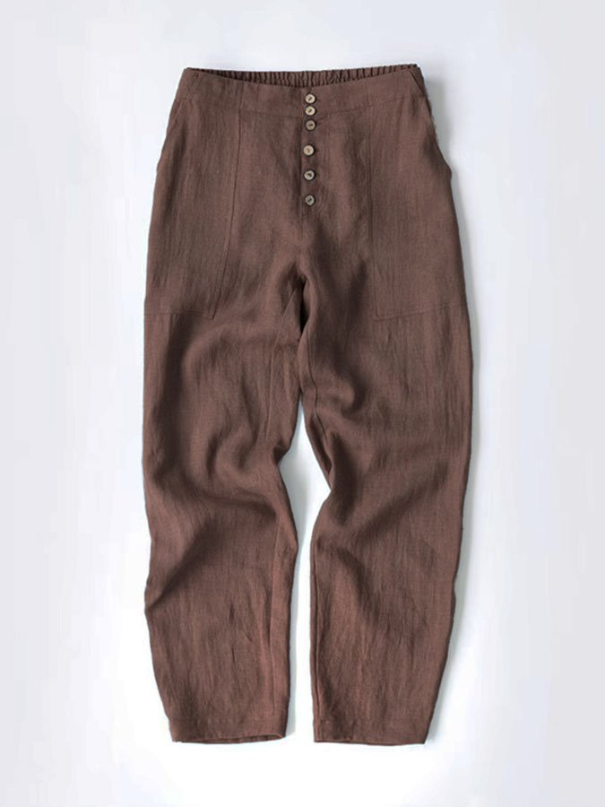 Airrys™ Solid Color Casual Mid-Length Pants