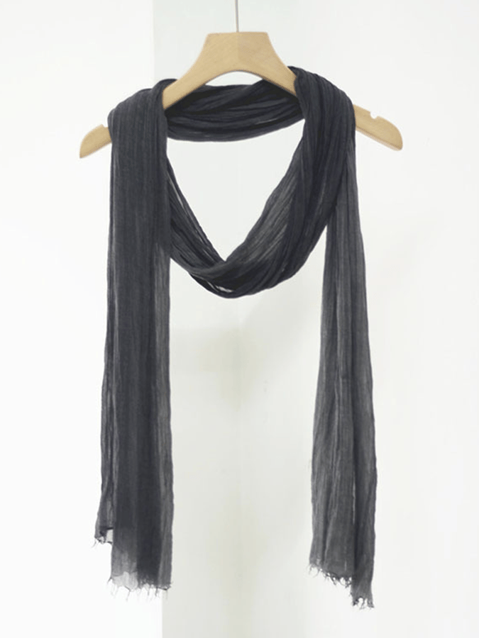 Airrys™ Women's small size pleated cotton and linen silk scarf