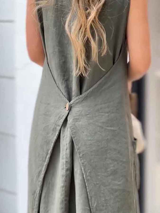 Women's Cotton Linen Fashion Casual Dress