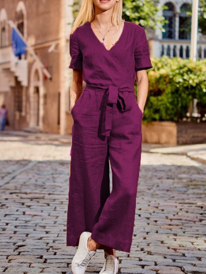 Airrys™ Solid Color Casual Jumpsuit