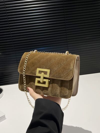 Solid Color Chain Shoulder Bag