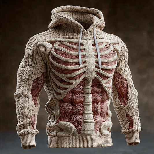 Halloween Muscle Anatomy Art Men's Knit Hoodie