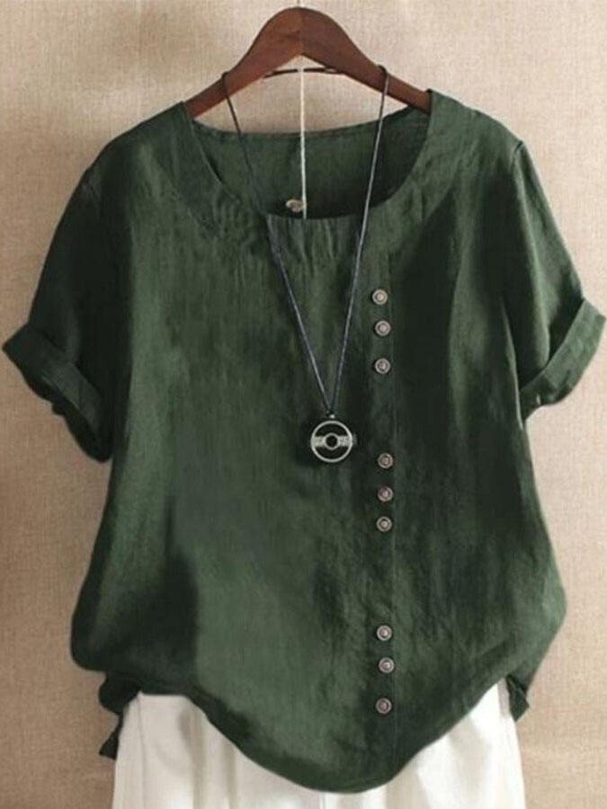 Airrys™ Loose Simple Solid Color Top