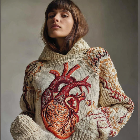 Halloween Classic Anatomy Art Heart Hooded Sweater