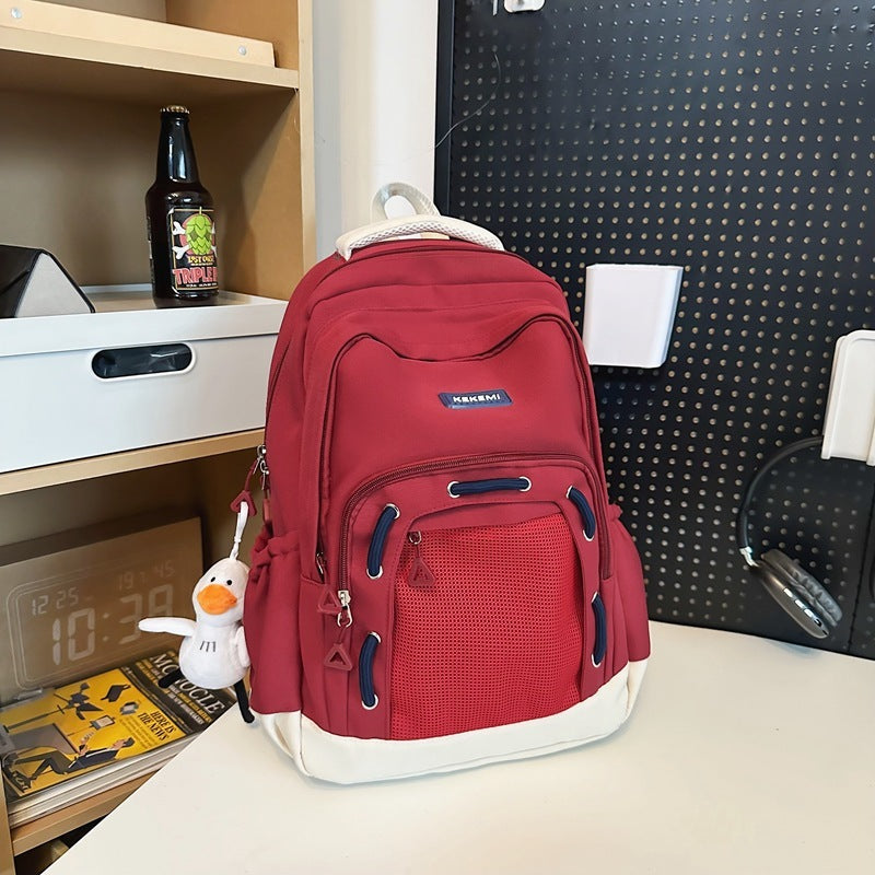 Schoolbag Female Fresh Primary And Secondary School Student Backpack Large Capacity Couple Casual Travel Bag