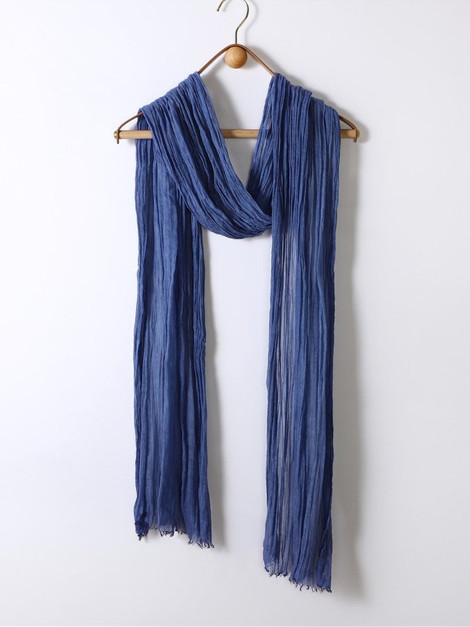 Airrys™ Women's Washed Crinkled Cotton And Linen Scarf