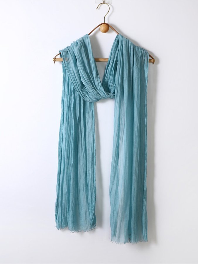Airrys™ Women's Washed Crinkled Cotton And Linen Scarf