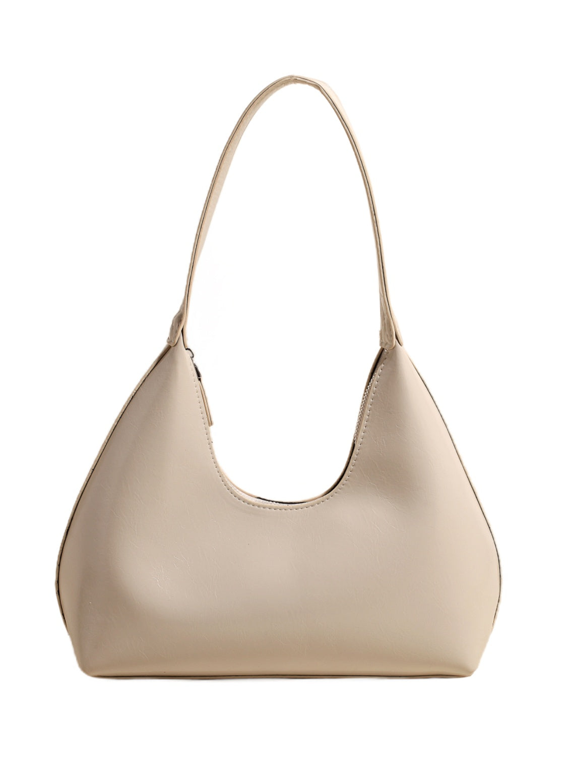 PU Leather Shoulder Bag with Zip