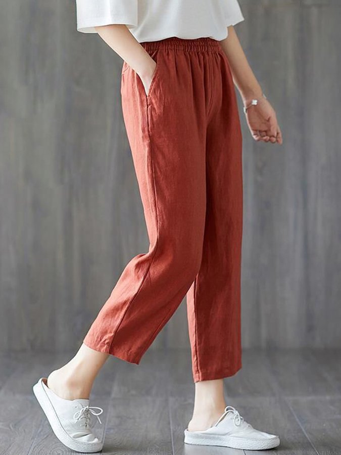 Airrys™ Ladies cotton linen high waist slim casual harem pants