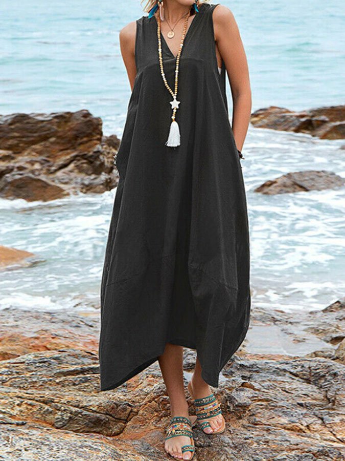 Loose Casual Pocket Dress