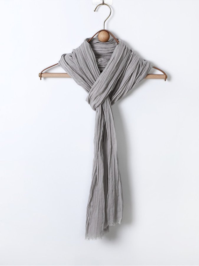Airrys™ Women's Washed Crinkled Cotton And Linen Scarf