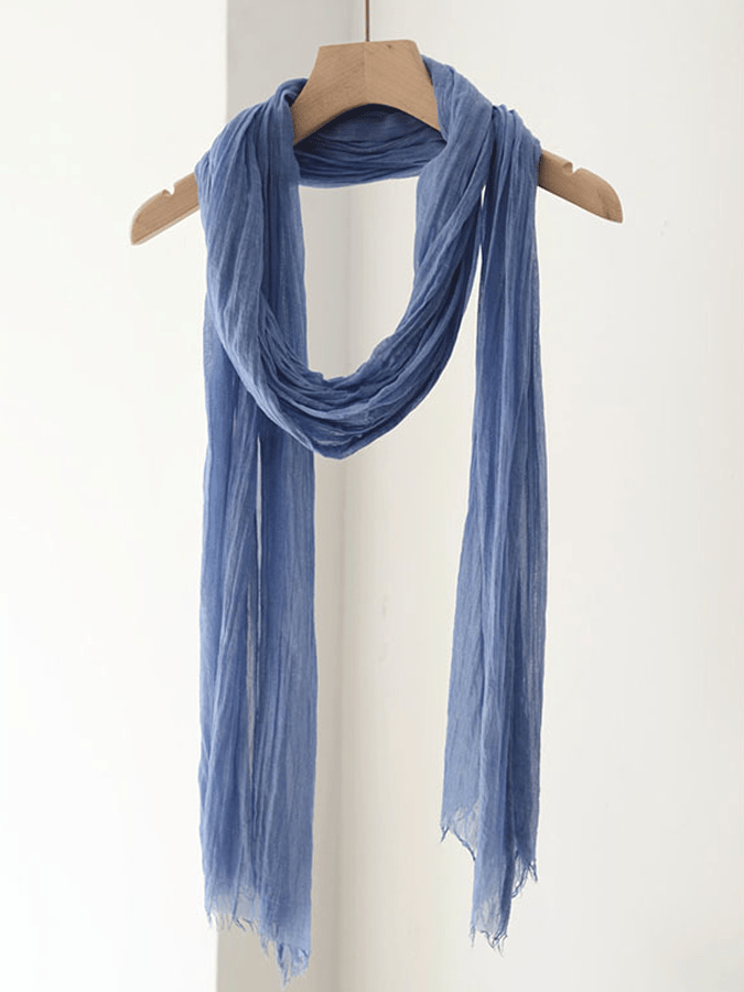 Airrys™ Women's small size pleated cotton and linen silk scarf