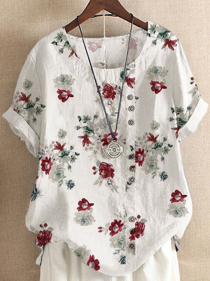 Airrys™ Fashion Floral Short Sleeve Top