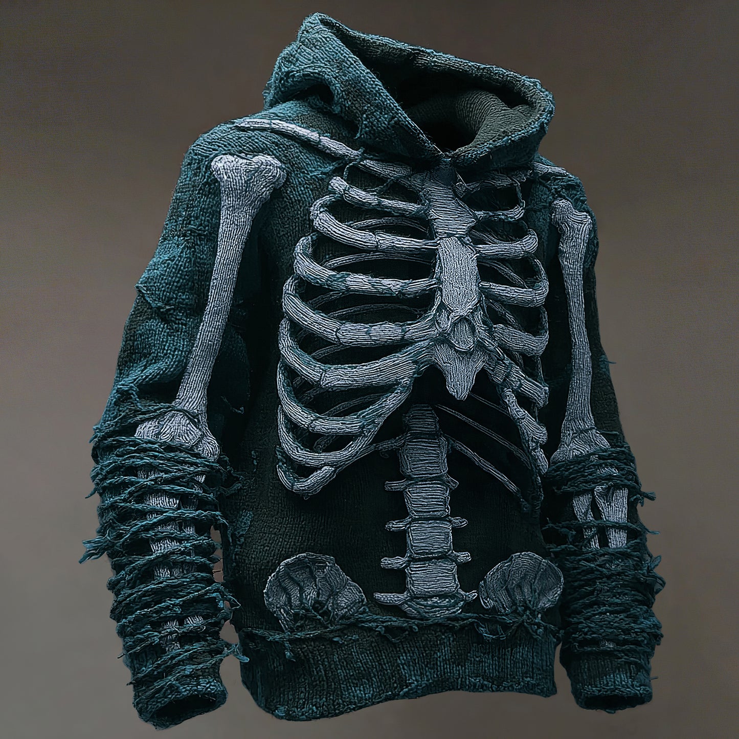 Men's Vintage Anatomy Knit Hooded Sweater