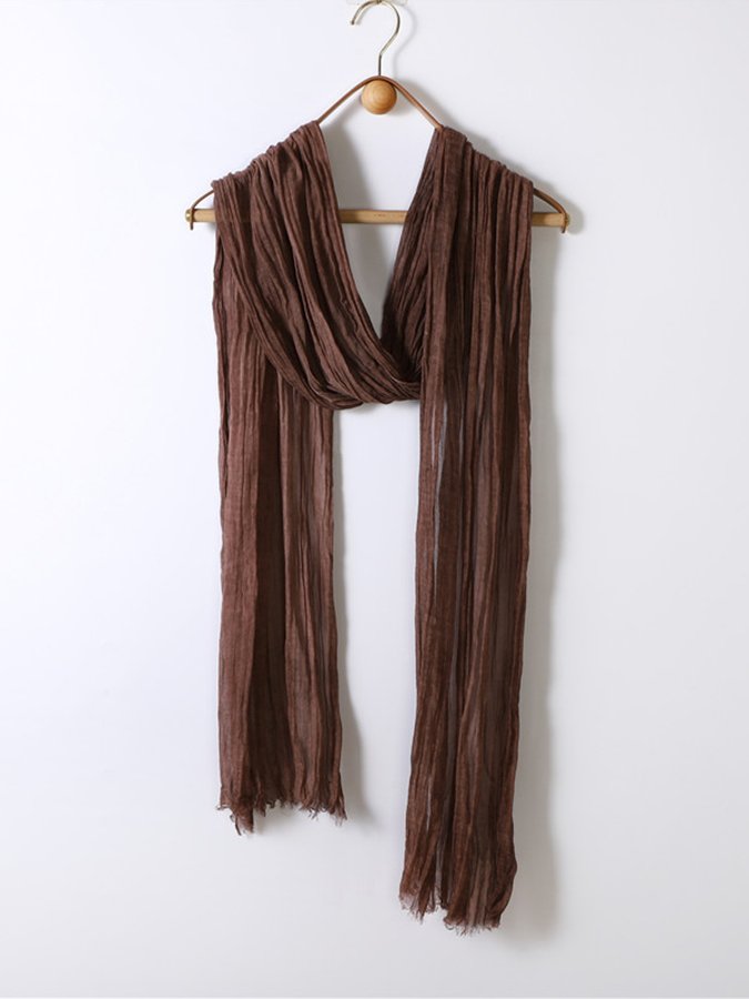 Airrys™ Women's Washed Crinkled Cotton And Linen Scarf