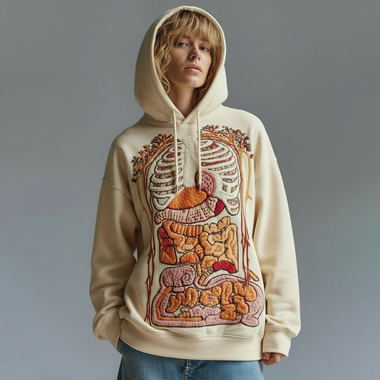 Vintage Halloween Anatomy Art Hoodie