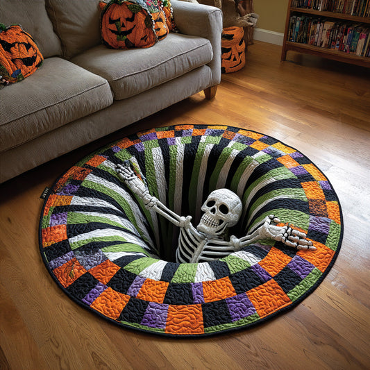 Candy Corn Abyss Quilted Round Mat NCU0DV7385