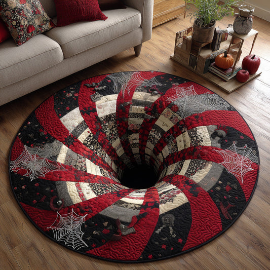 Cobweb Swirl Quilted Round Mat NCU0DV7388