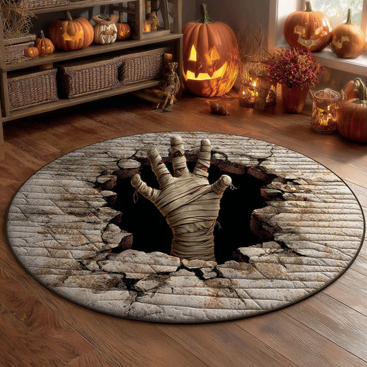 Creeping Hand Quilted Round Mat NCU0TV448