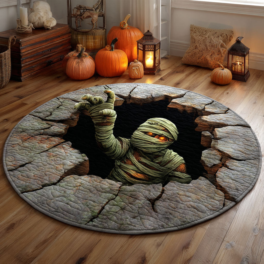 Cursed Mummy Quilted Round Mat NCU0TV444