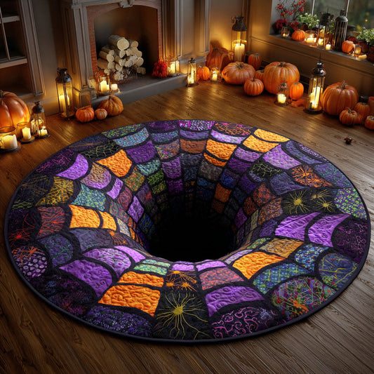 Enchanted Web Spiral Quilted Round Mat NCU0TV308