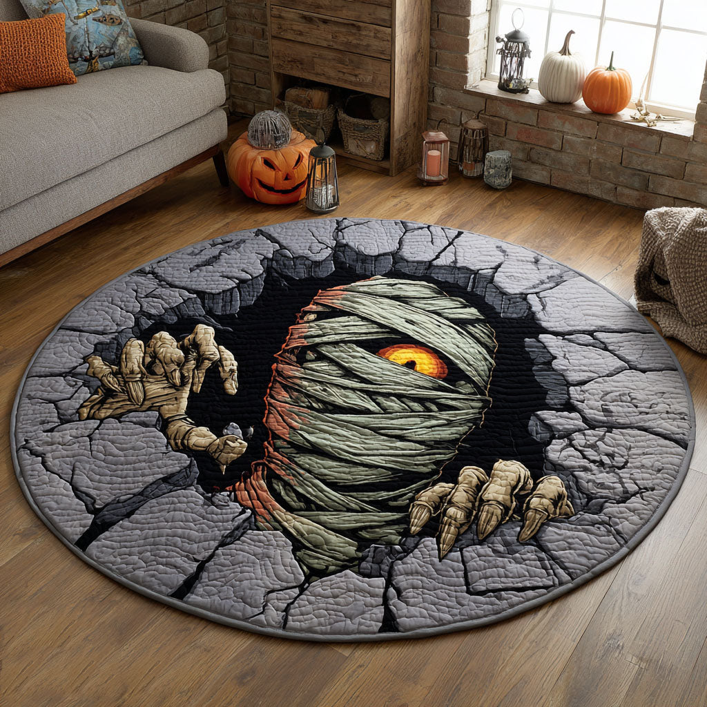 Evil Mummy Quilted Round Mat NCU0TV442