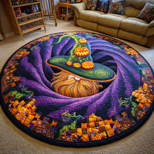 Haunted Gnome Quilted Round Mat NCU0TD488