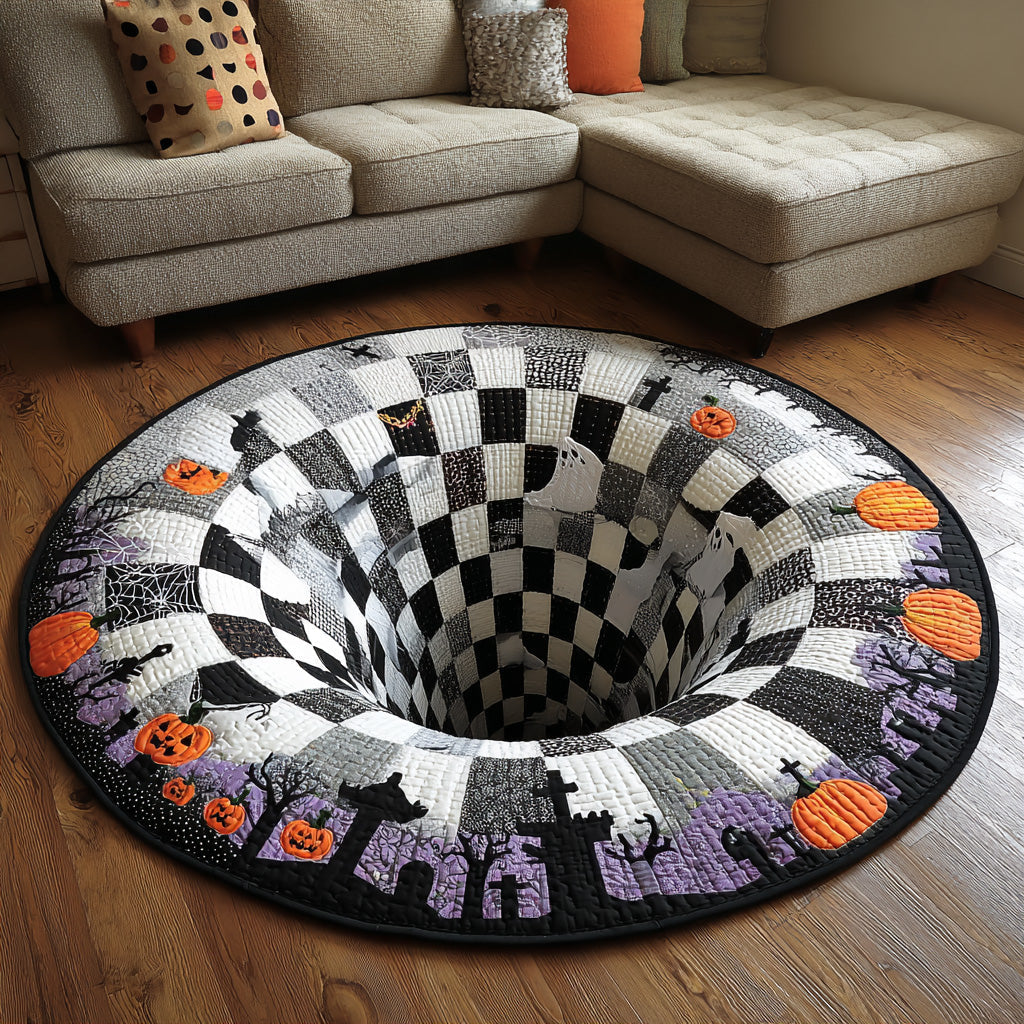 Halloween Quilted Round Mat NCU0VT240