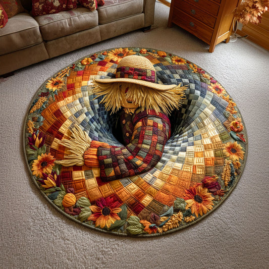 Night Scarecrow Quilted Round Mat NCU0TD484