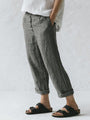 Women's Linen Pocket Button Down Casual Oversized Pants