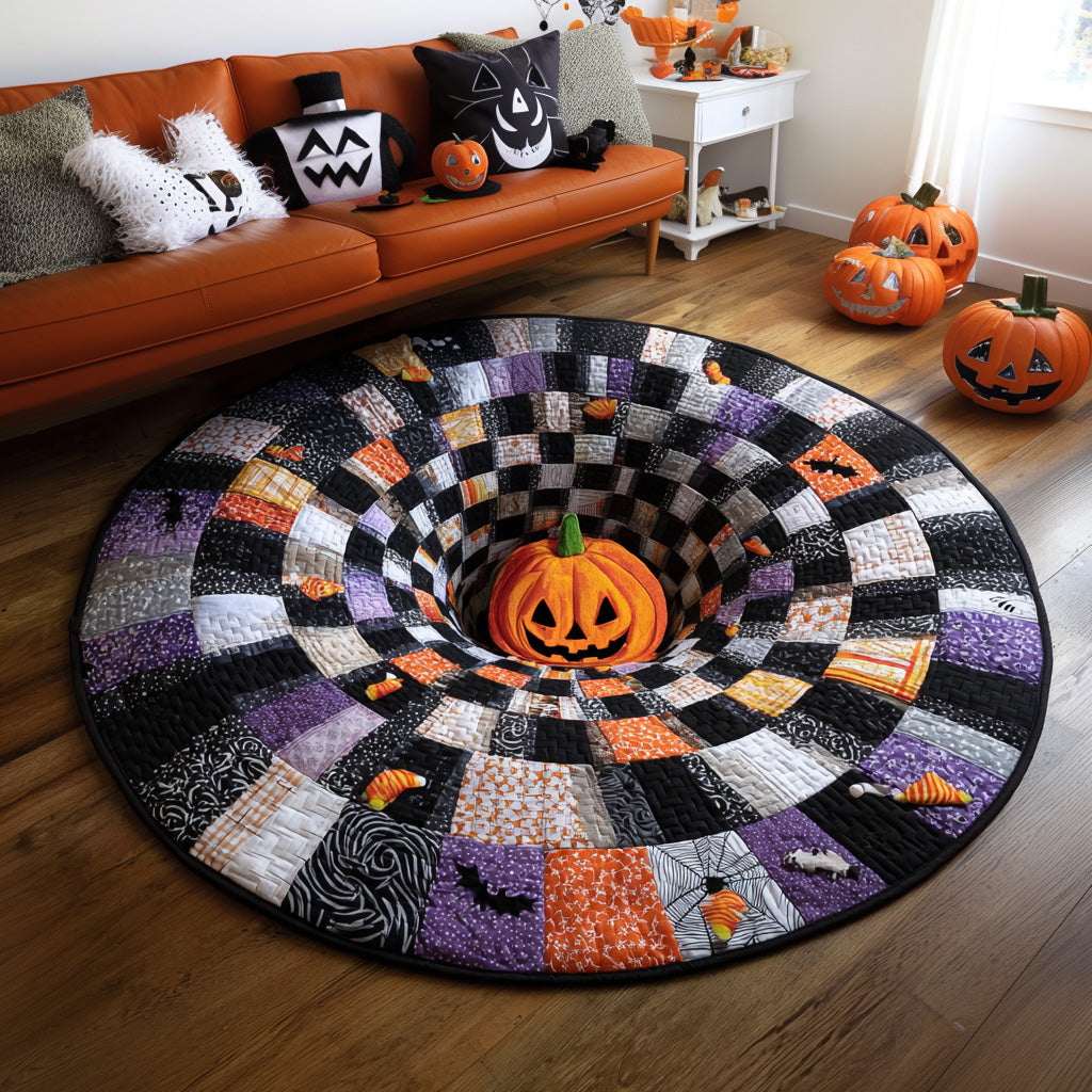 Halloween Quilted Round Mat NCU0VT240