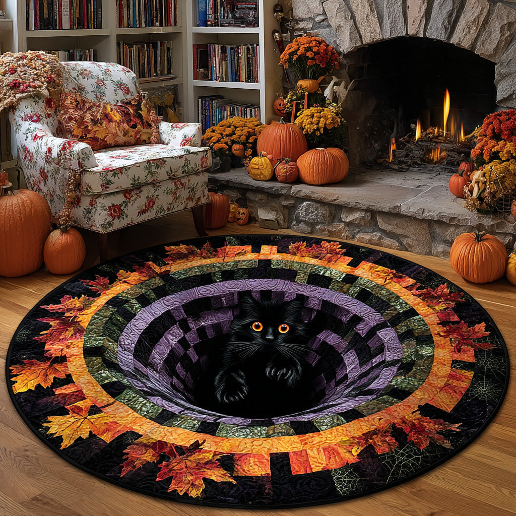 Pumpkin Glow Quilted Round Mat NCU0VL2880